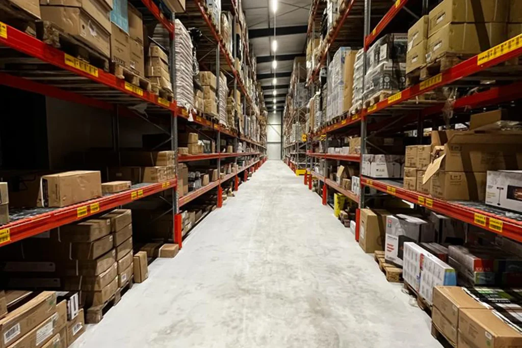 Trading Together magazijnstellingen gevuld met producten